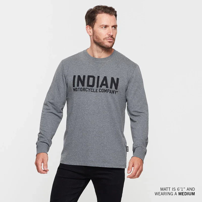 Men's Chain Stitch Emroidery Long Sleeve T-Shirt - Gray