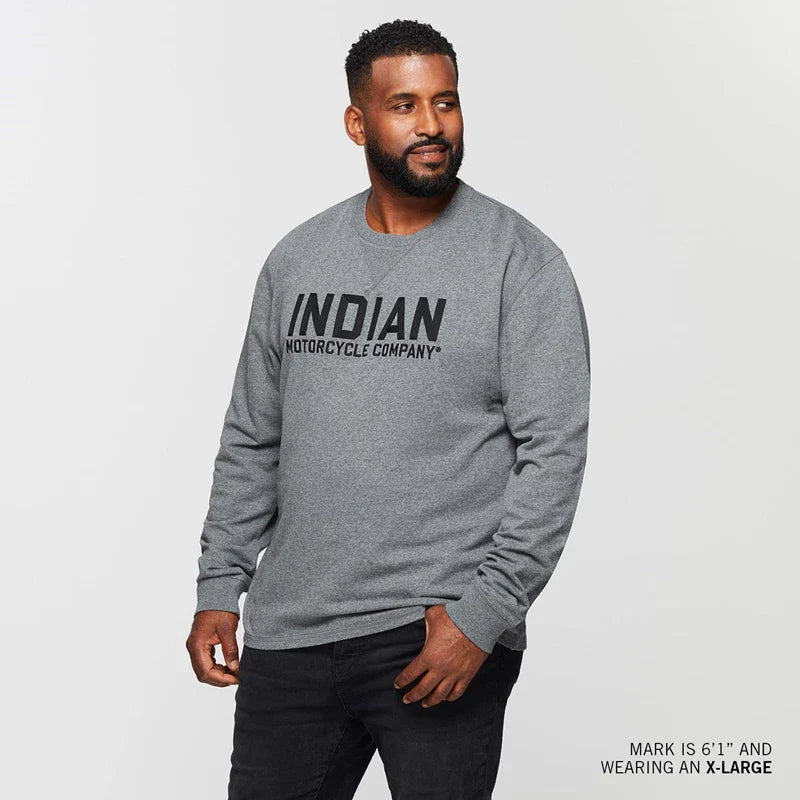 Men's Chain Stitch Emroidery Long Sleeve T-Shirt - Gray
