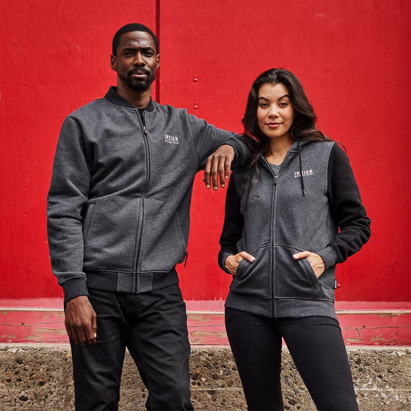 Men's Colorblock Marl Zip Thru - Gray