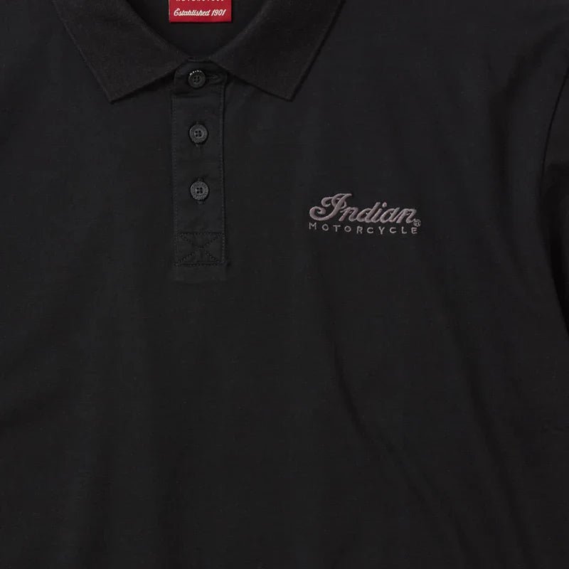 Men's Indian Polo Shirt - Black