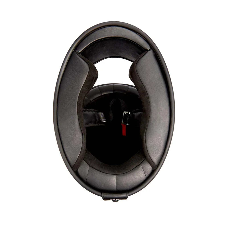 Gloss Stripe Retro Full Face Helmet, Silver