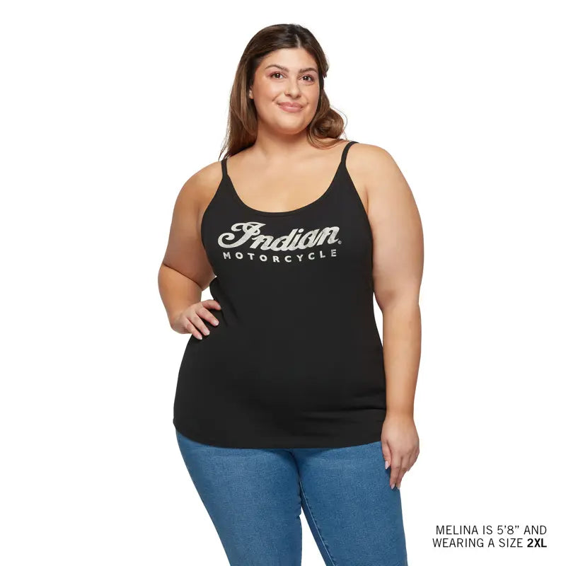 Women's Script Logo Cami - Black