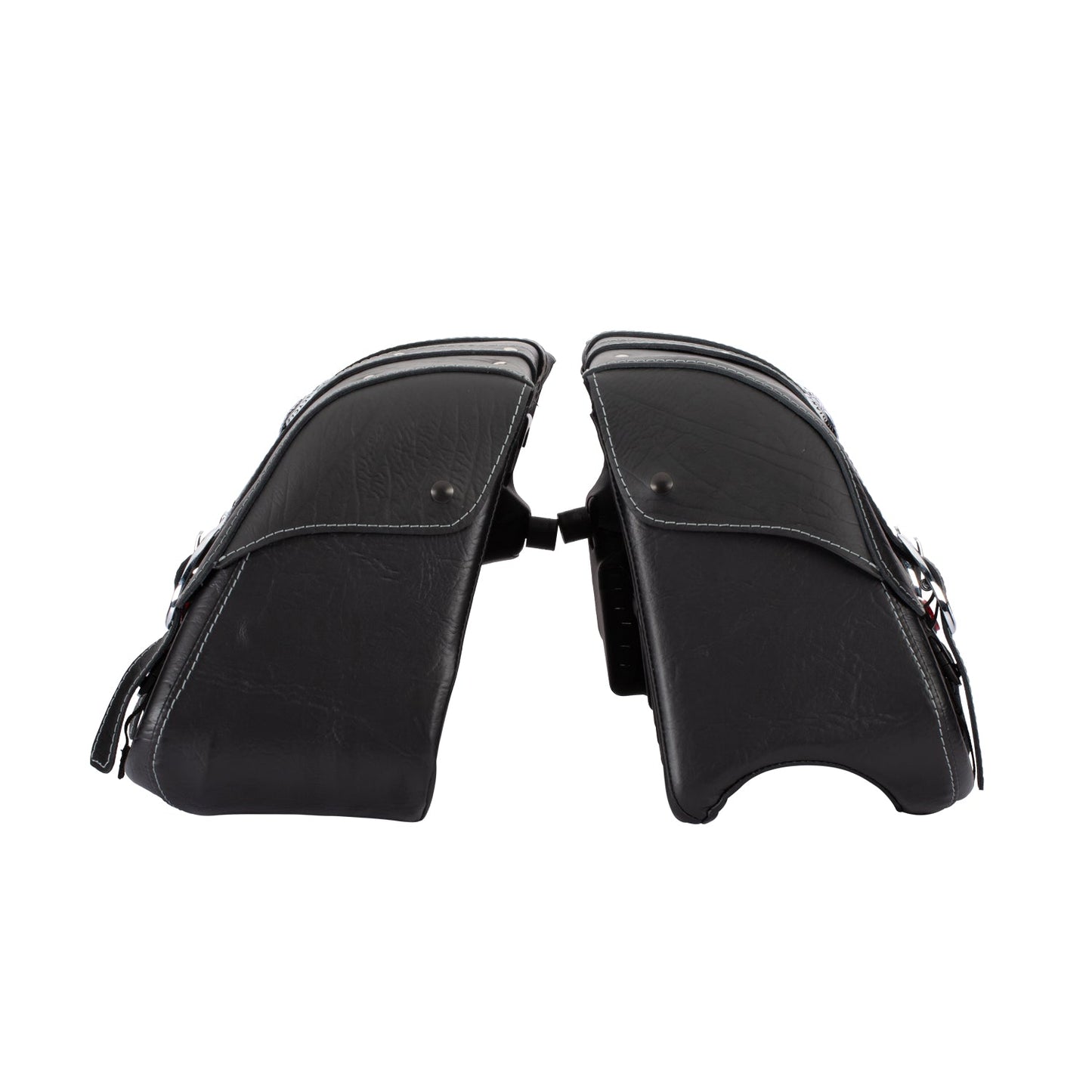 Genuine Leather Saddlebags - Black