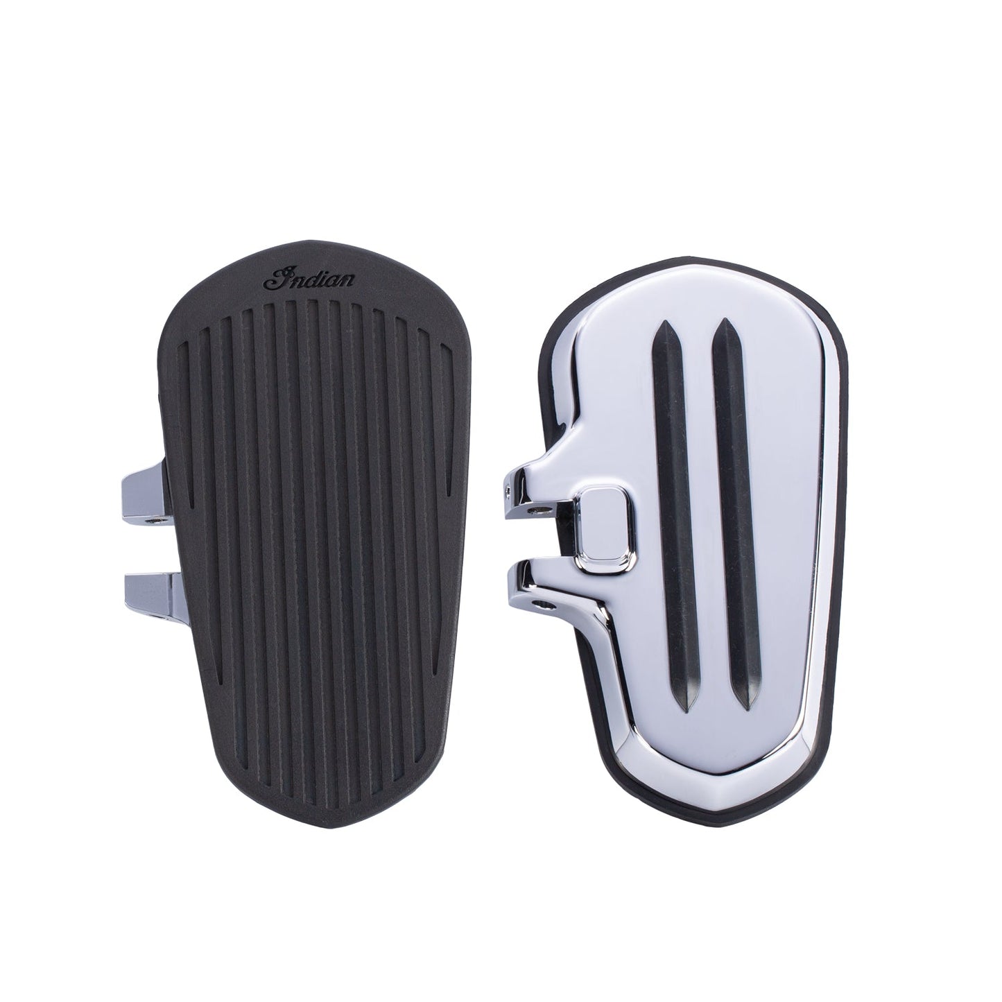 Passenger Floorboards with Pads in Chrome, Pair