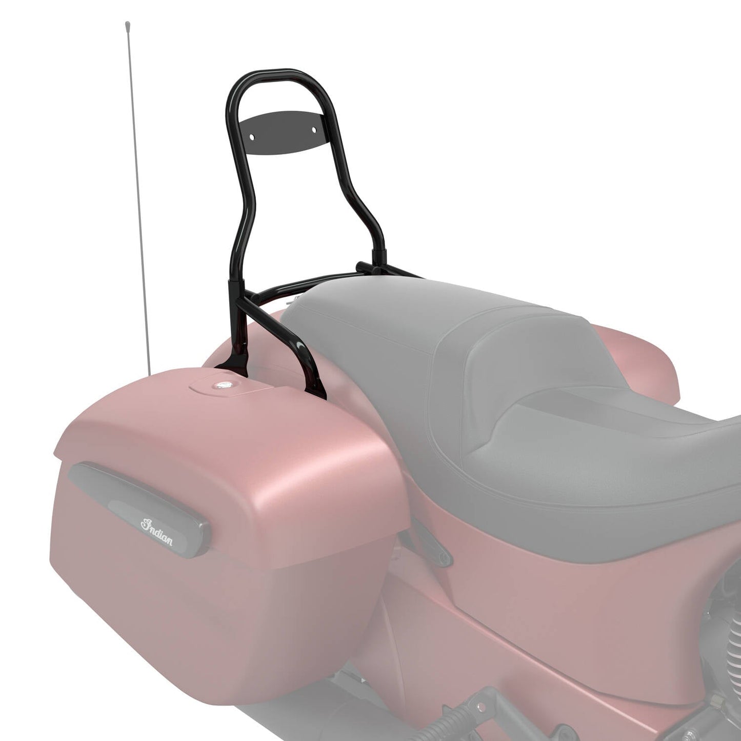 Steel 12 in. Universal Quick Release Passenger Sissy Bar -Thunder Black