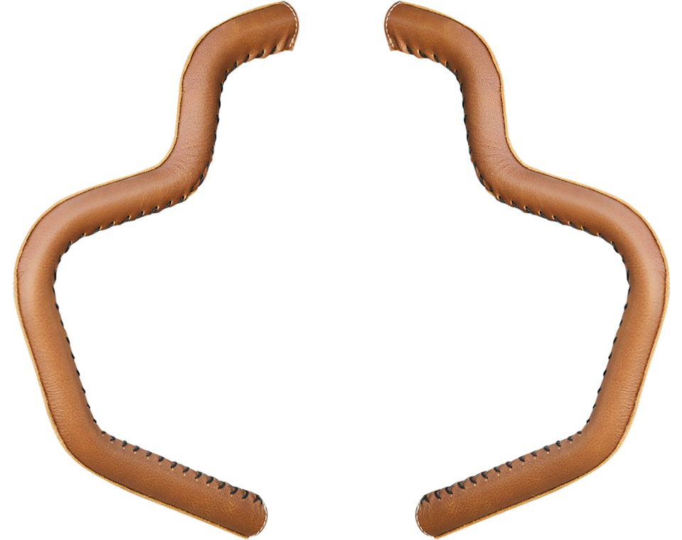 Genuine Leather Mustache Highway Bar Wraps, Pair -Desert Tan