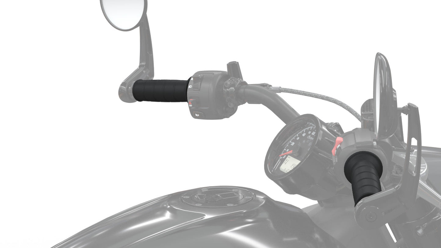 Bar End Mirrors Handlebar Grips in Black, Pair