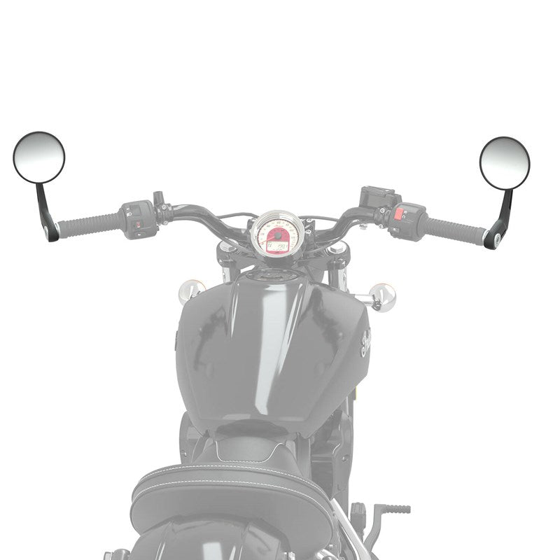 Bar End Mirror and Mount Kit in Black, Pair