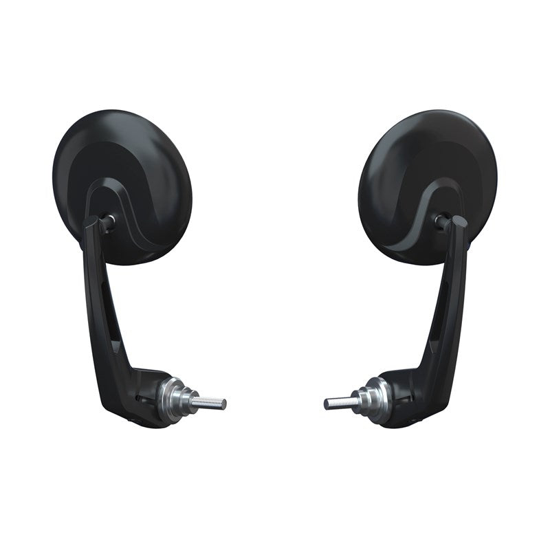 Bar End Mirror and Mount Kit in Black, Pair
