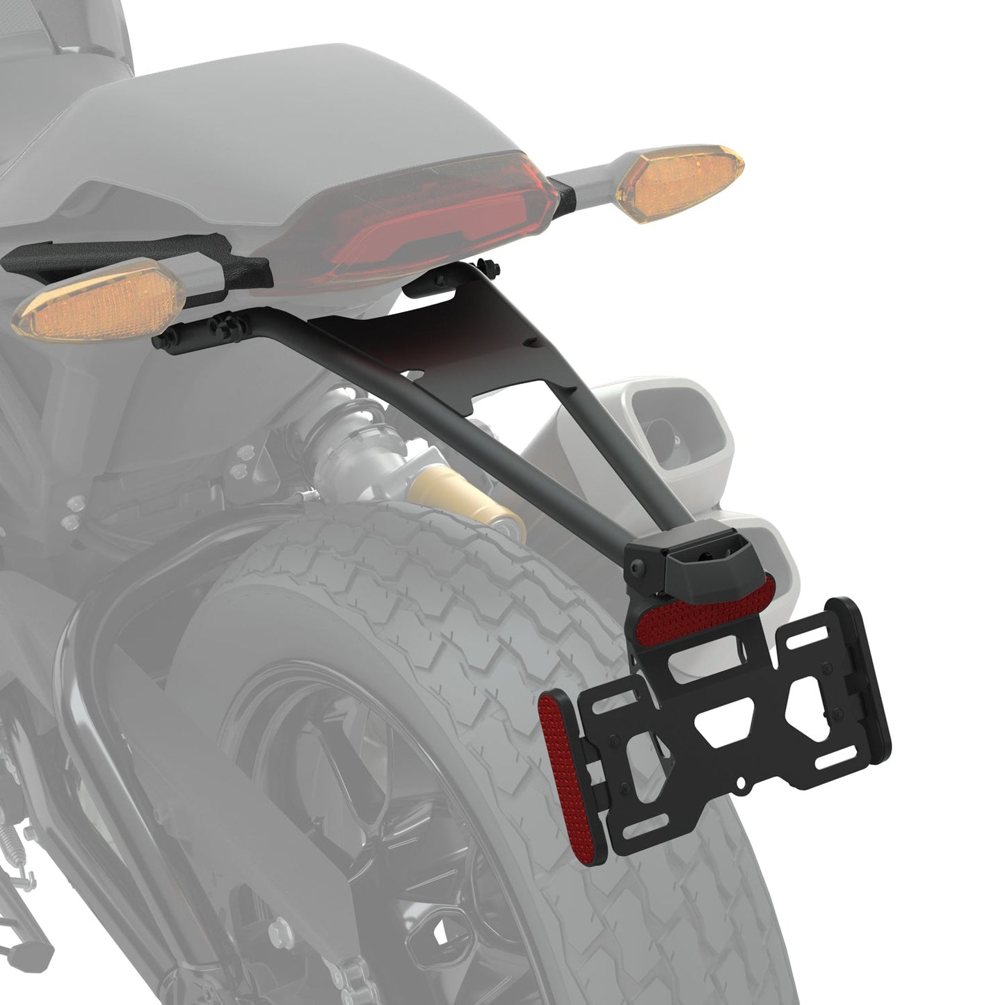 High License Plate Mount -Black