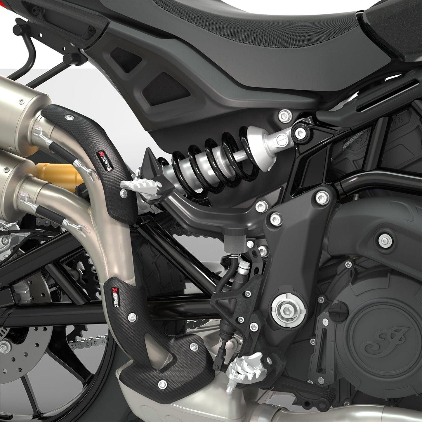 Passenger Foot Peg Mount for High Exhaust -Black