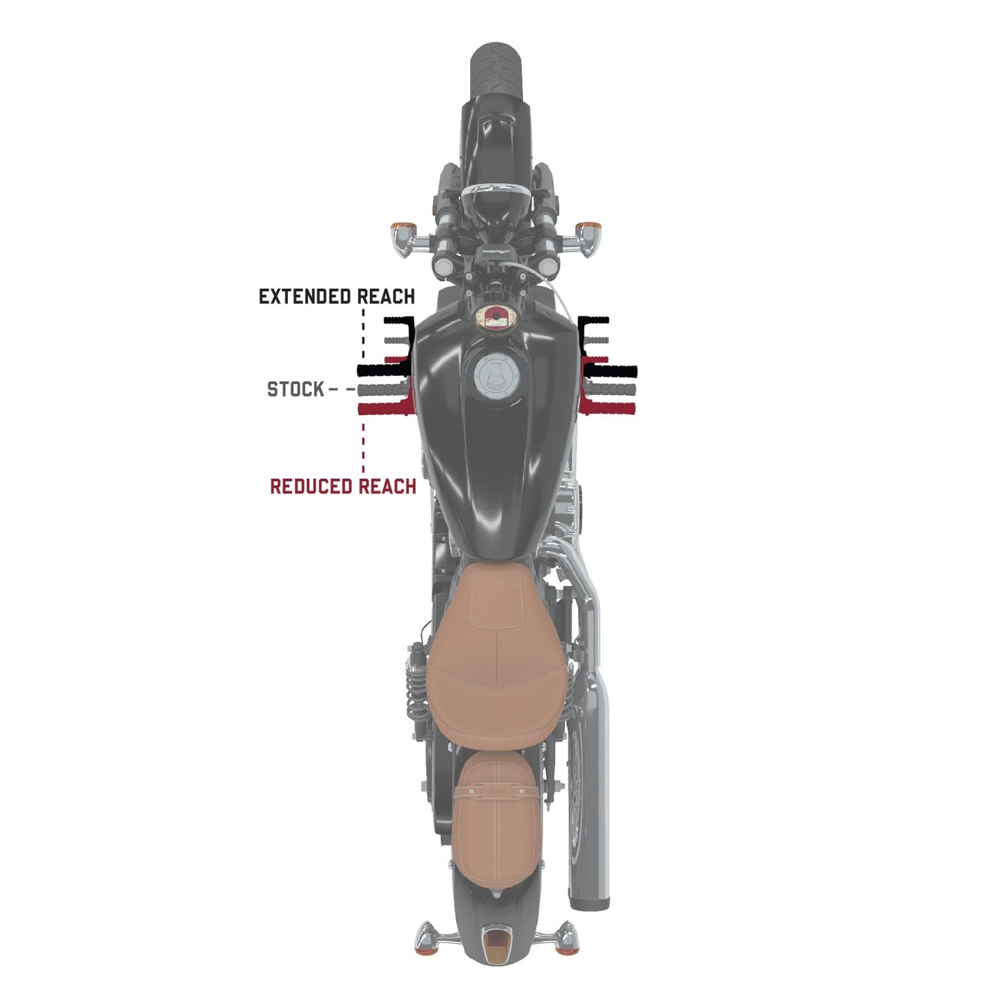 Extended Reach Foot Controls, Pair -Black