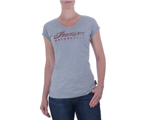 Women's Logo V-Neck Tee - Gray