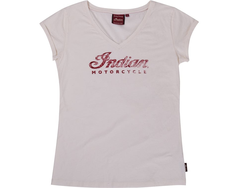 Women's Logo V-Neck Tee - Antique White