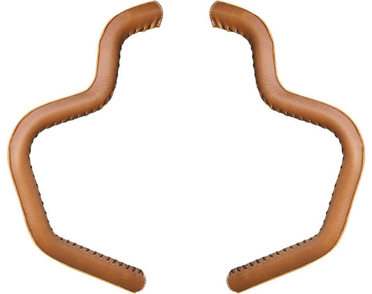 Genuine Leather Mustache Highway Bar Wraps, Pair -Desert Tan