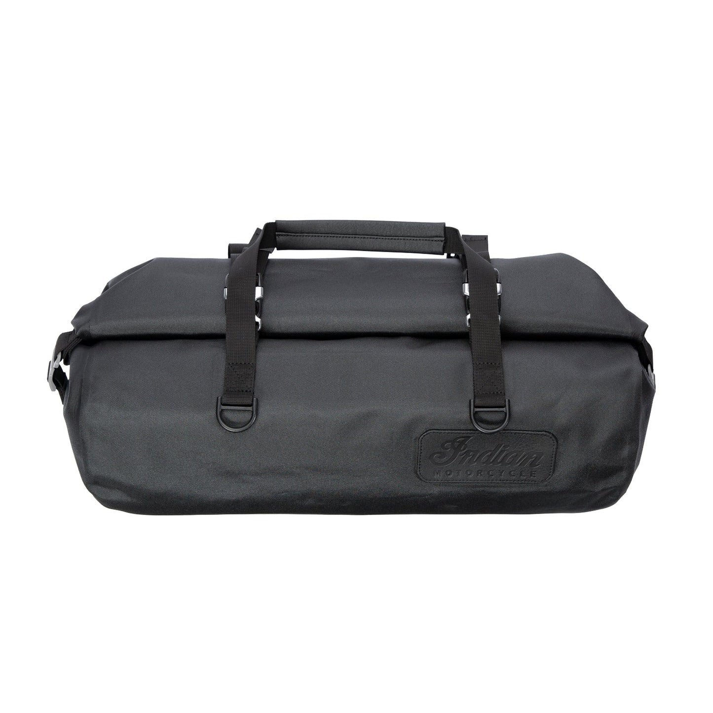 All-Weather Vinyl Duffle Bag with Shoulder Strap -Gray/Black