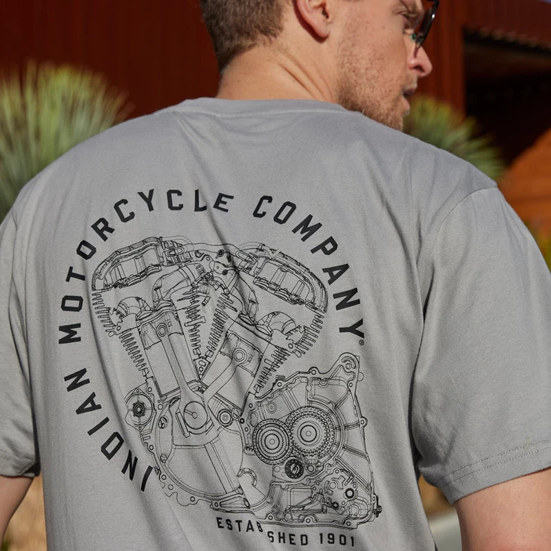 Men's Circle Engine T-Shirt - Gray