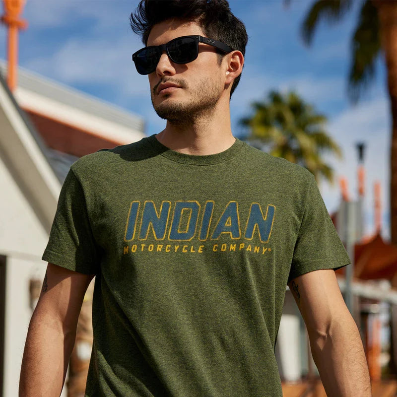 Men's Block Track T-Shirt - Khaki