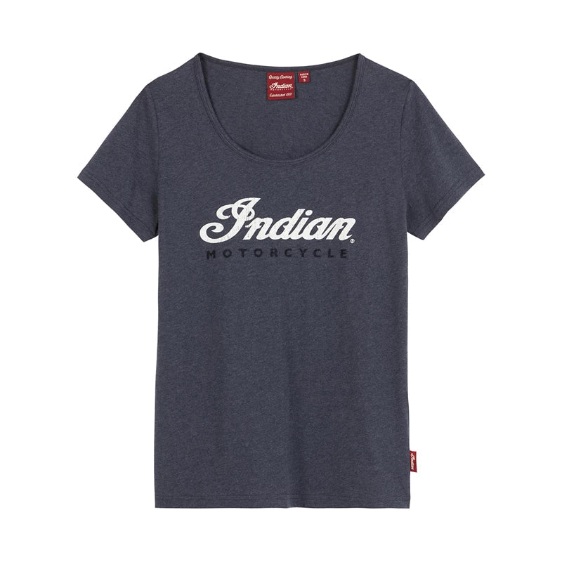 Women's Marl Script T-Shirt - Navy