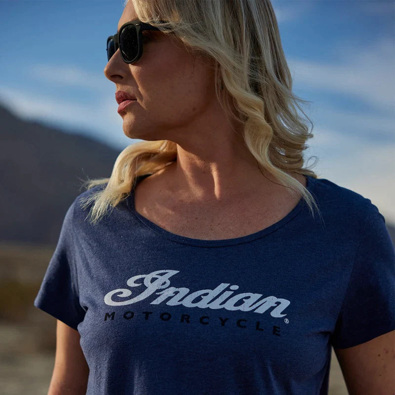 Women's Marl Script T-Shirt - Navy