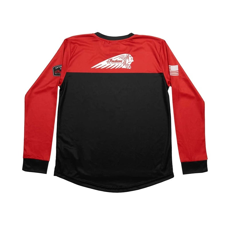 Youth eFTR Racing Long Sleeve T-Shirt, Red/Black