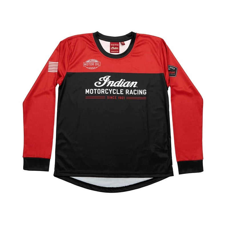 Youth eFTR Racing Long Sleeve T-Shirt, Red/Black