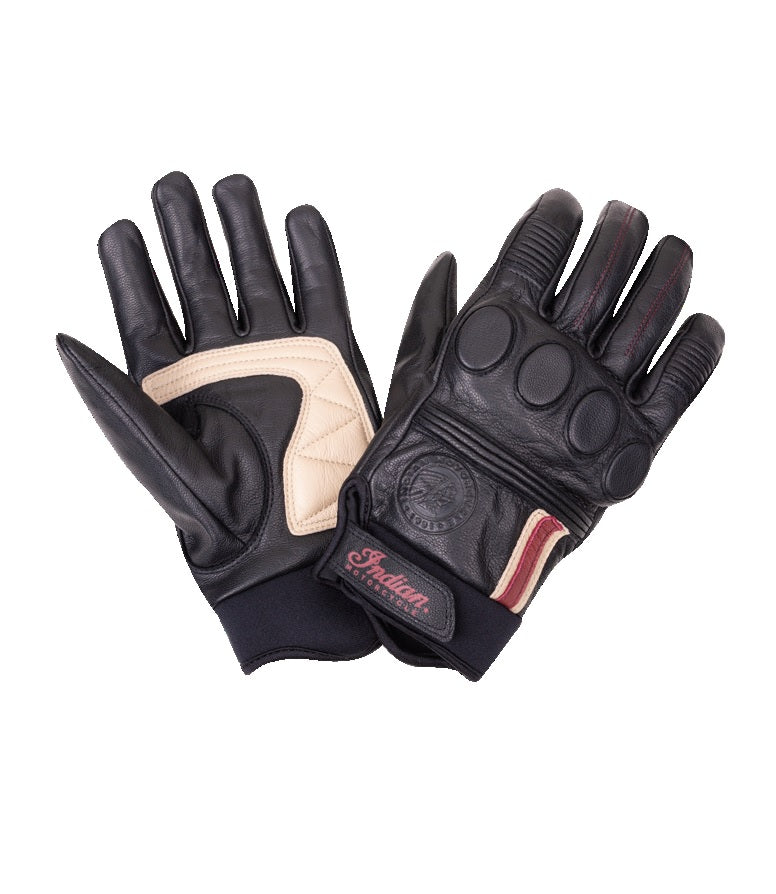 Men's Leather Retro 2 Riding Gloves -Black