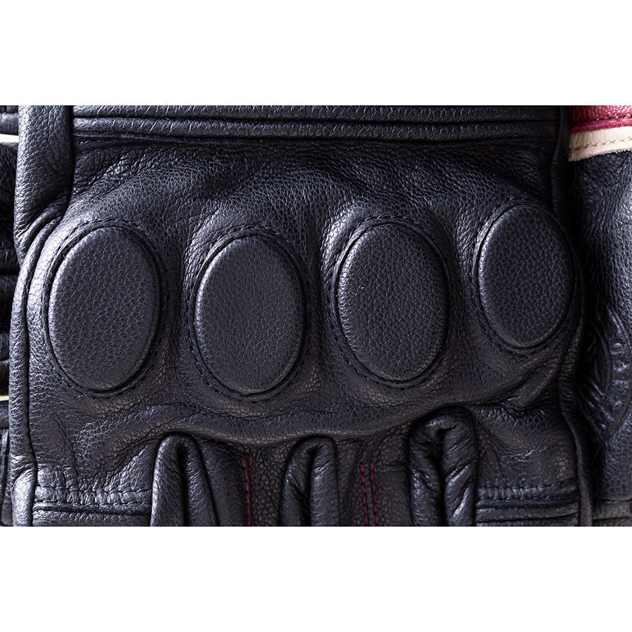 Men's Leather Retro 2 Riding Gloves -Black