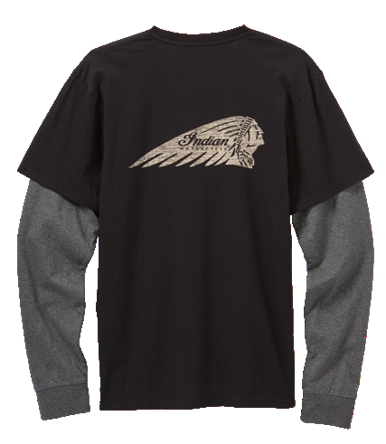 LONG SLEEVE HEADDRESS TEE, BLACK