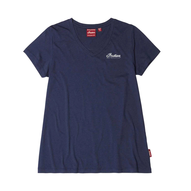 Women's USA Flag Logo Tee, Navy