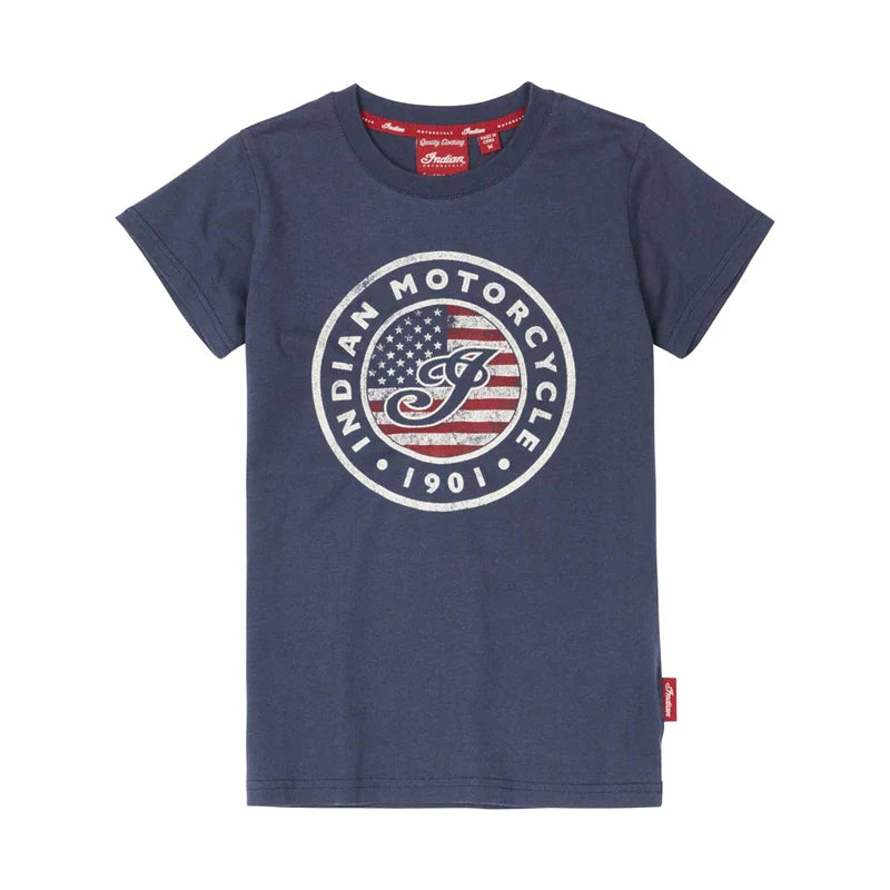 Kid's USA Flag Logo Tee, Navy