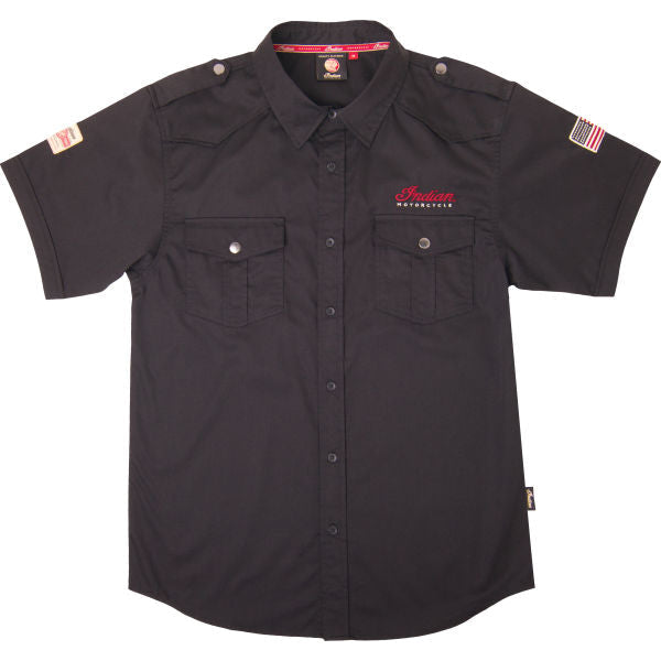 Men's Short-Sleeve Casual Shirt -Black