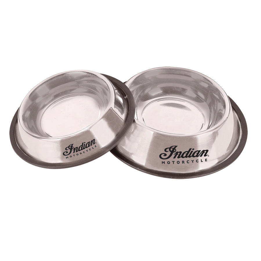 Indian MotorcycleÂ® Silver Pet Feeding Bowls - 2 Pack