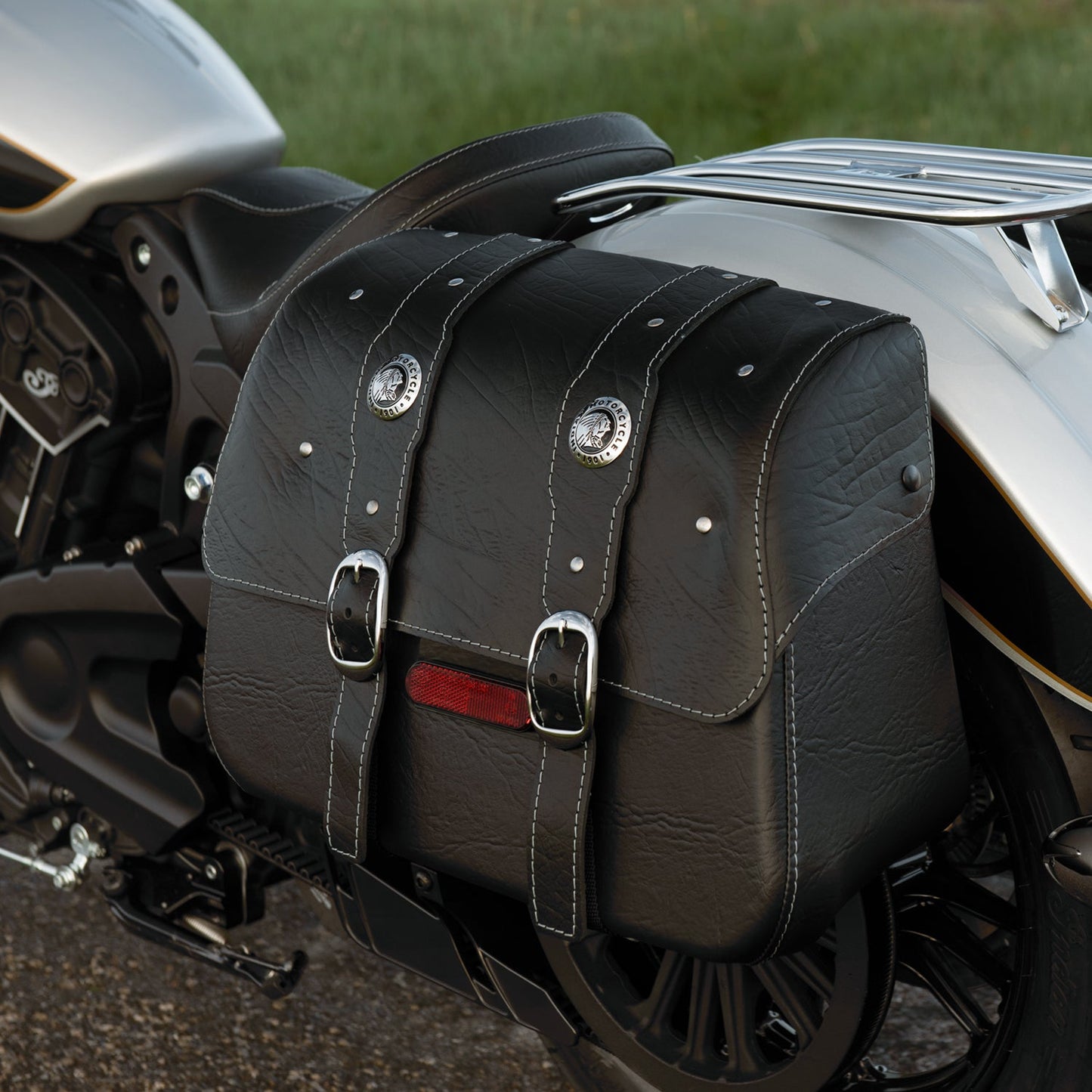 Genuine Leather Saddlebags - Black