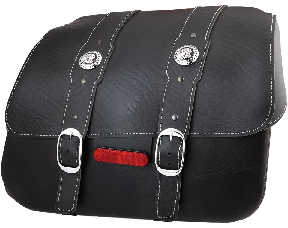 Genuine Leather Saddlebags - Black