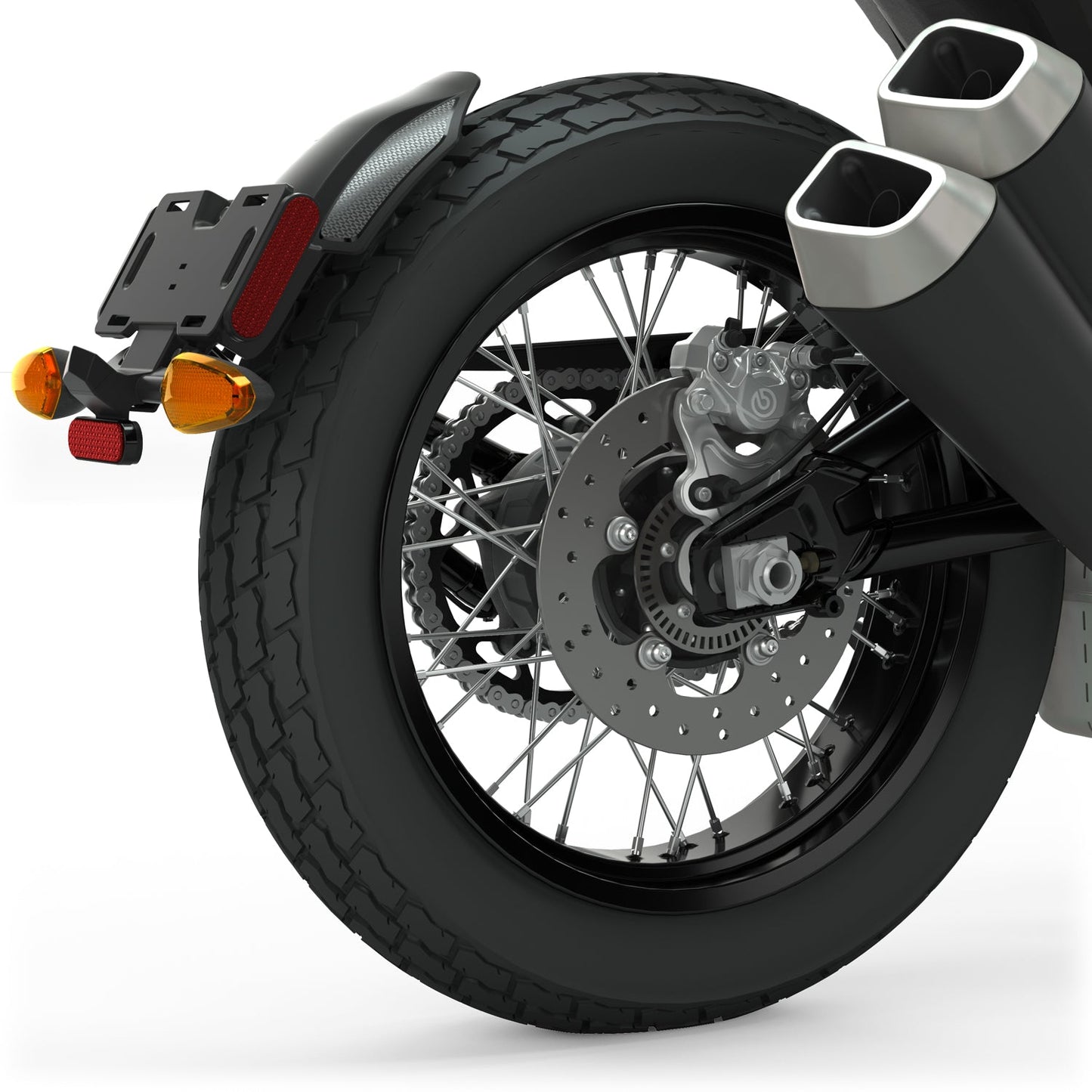 Aluminum 19 in. Front and 18 in. Rear Spoke Wheel Set - Black ONLY 7 SETS LEFT IN STOCK