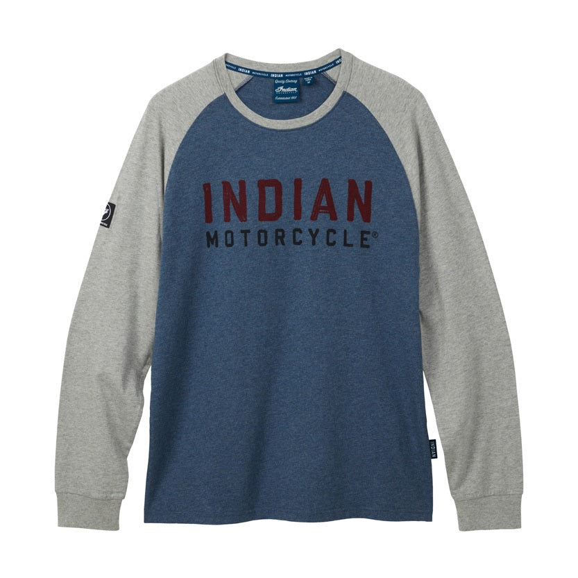 Men's Handdrawn Logo Long Sleeve Tee - Blue